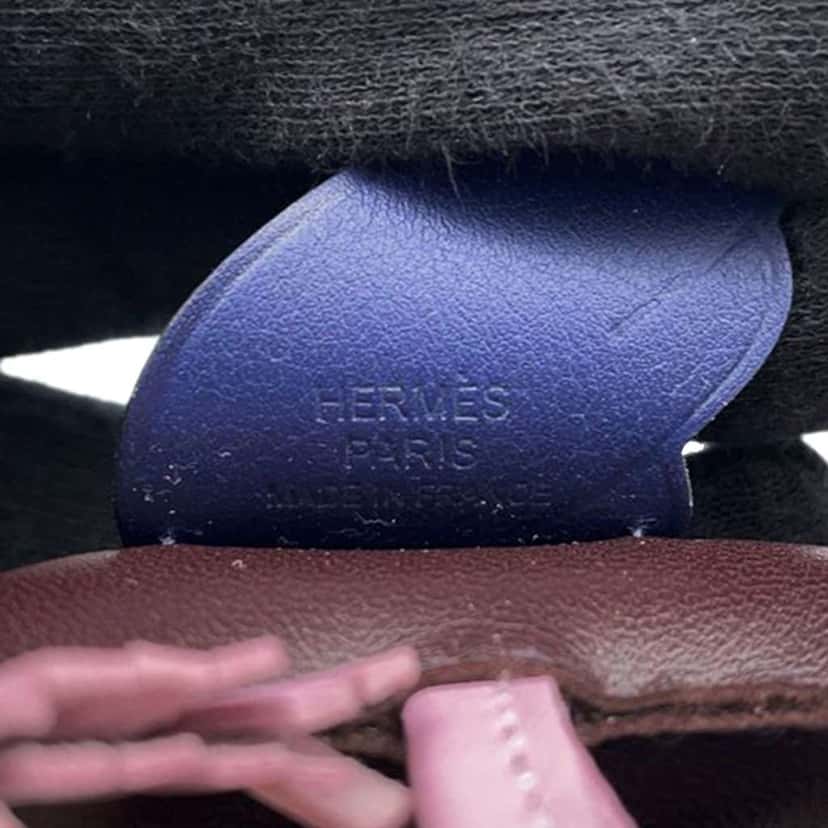 Hermès Milo Lambskin and Swift Grigri Rodeo Pegase Bag Charm PM Brown Leather Good condition - Model View