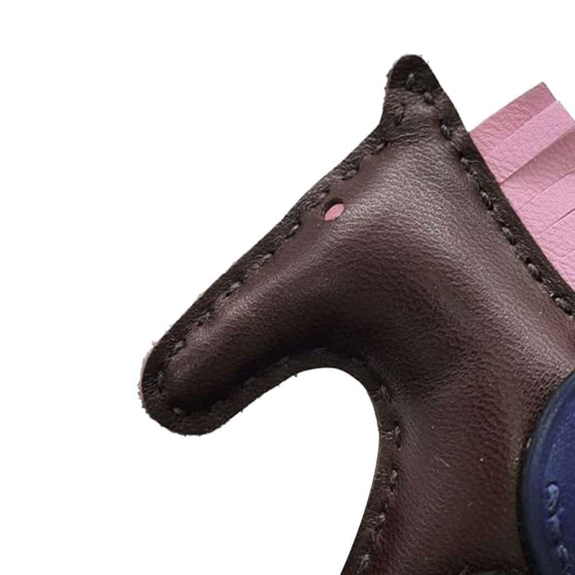 Hermès Milo Lambskin and Swift Grigri Rodeo Pegase Bag Charm PM Brown Leather Good condition - Box View