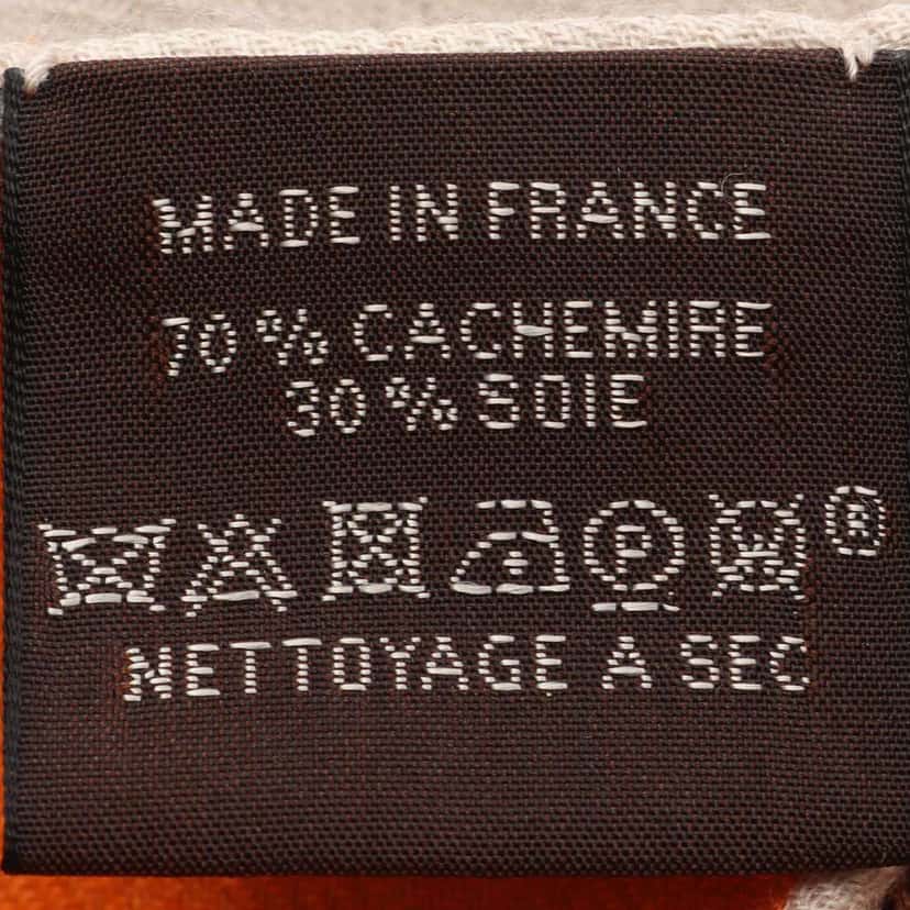 Hermès Les Chevaux Dechaines Cashmere Scarf Brown Wool Good condition - Back View