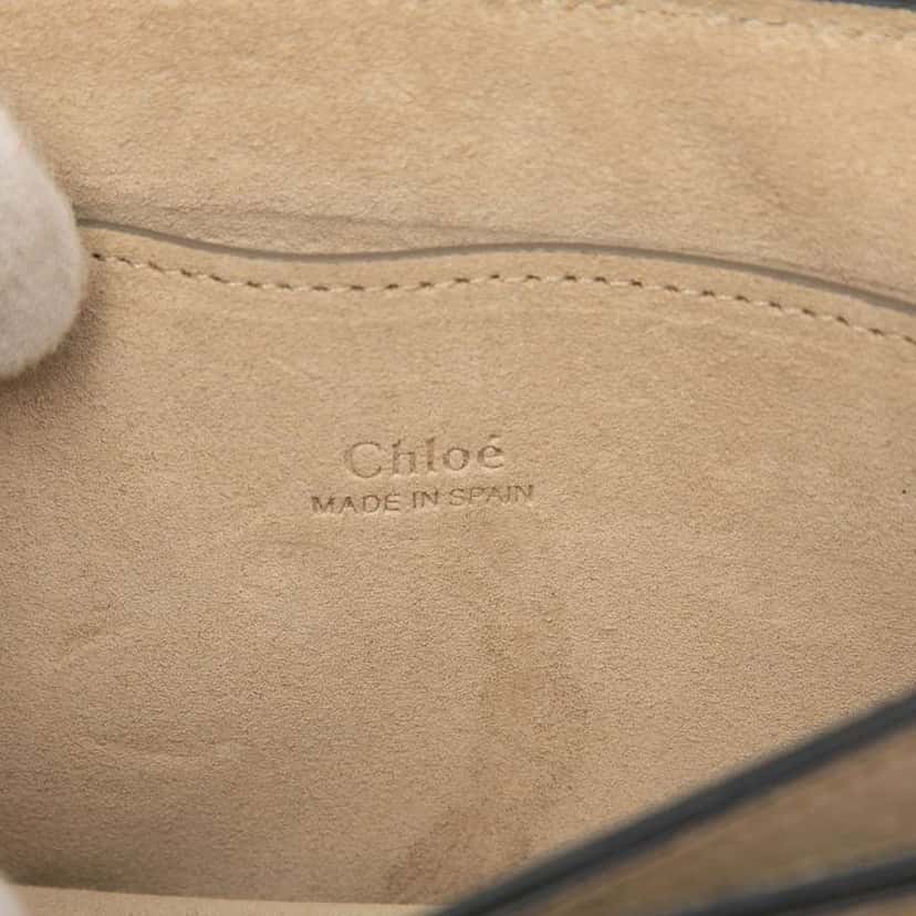 Chloé Small Calfskin and Tapestry Faye Crossbody Black Leather Good condition - Box View