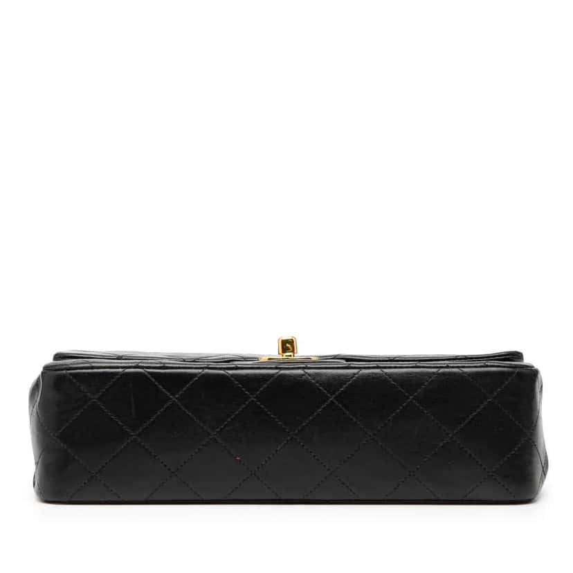 Chanel Small Classic Lambskin Double Flap Black Leather Good condition - Inside View