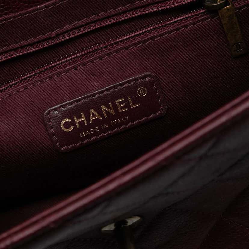 Chanel Paris Edinburgh Quilted Caviar Retro Class Flap Red Leather Good condition - Box View