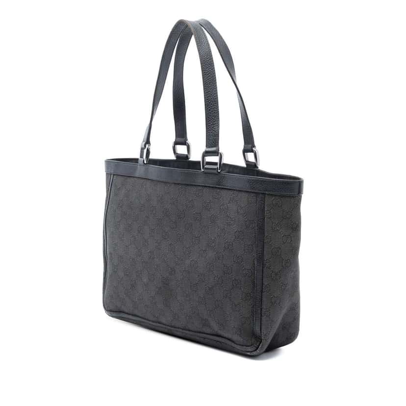 Gucci GG Denim Abbey D Ring Pocket Tote Grey Denim Good condition - Back View