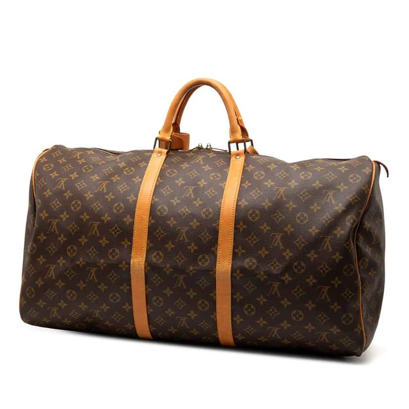Louis Vuitton Monogram Keepall 60 Brown Good condition - Back View