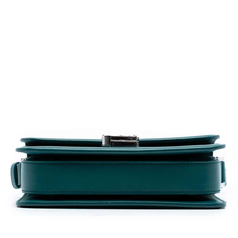 Saint Laurent Small Calfskin Solferino Satchel In Box Blue Leather Very good condition - Inside View