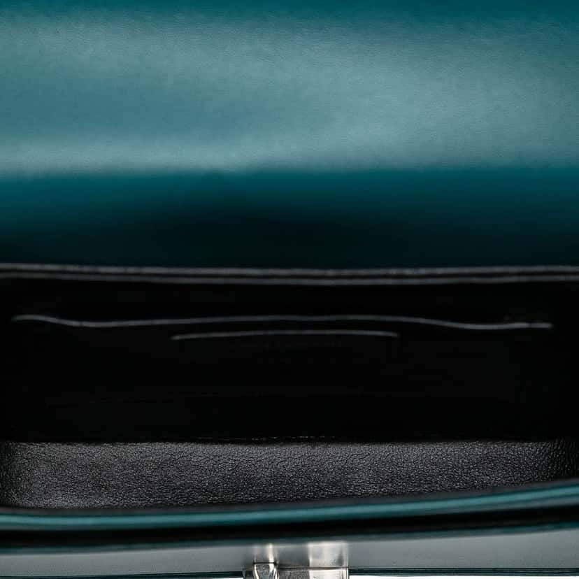 Saint Laurent Small Calfskin Solferino Satchel In Box Blue Leather Very good condition - Model View