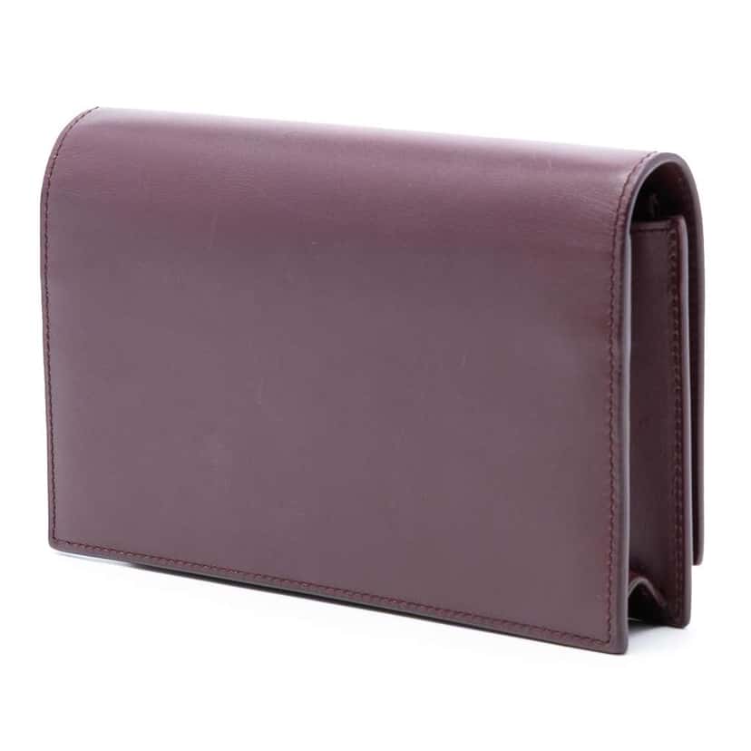 Saint Laurent Smooth Calfskin Monogram Kate Tassel Wallet on Chain Red Leather Good condition - Back View
