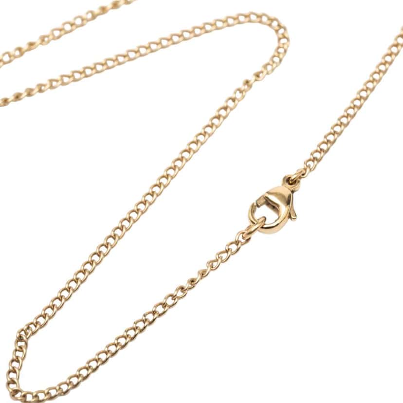 Chanel CC Gold Plated Pendant Necklace Gold Metal Good condition - Model View