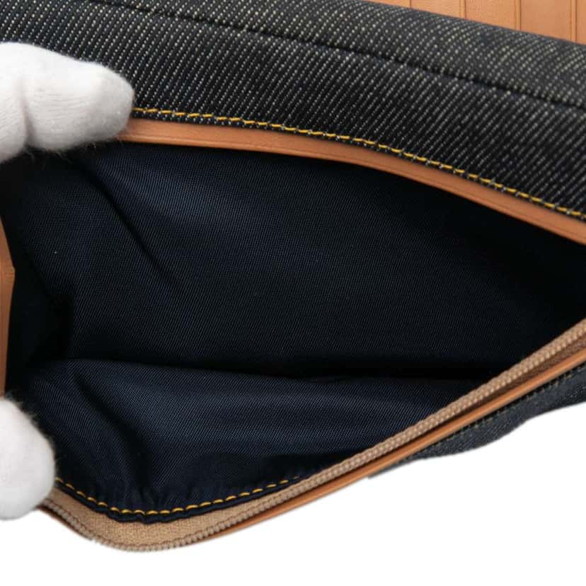Dior Denim Saddle Trifold Continental Wallet Blue Denim Very good condition - Box View
