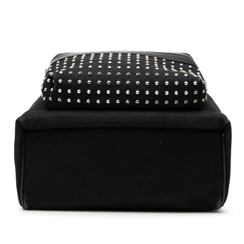 Saint Laurent Studded Canvas City Backpack Black Canvas Good condition - Inside View