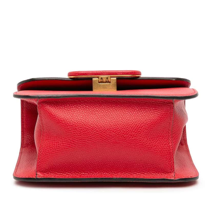 Valentino Small Grained Calfskin VSling Crossbody Red Leather Good condition - Inside View