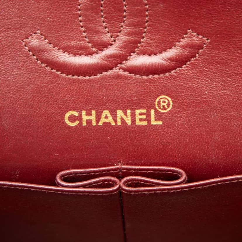 Chanel Small Classic Lambskin Double Flap Black Leather Good condition - Box View