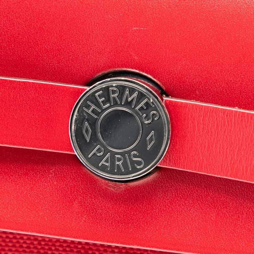 Hermès Toile Herbag Zip 31 Red Canvas Good condition - Box View