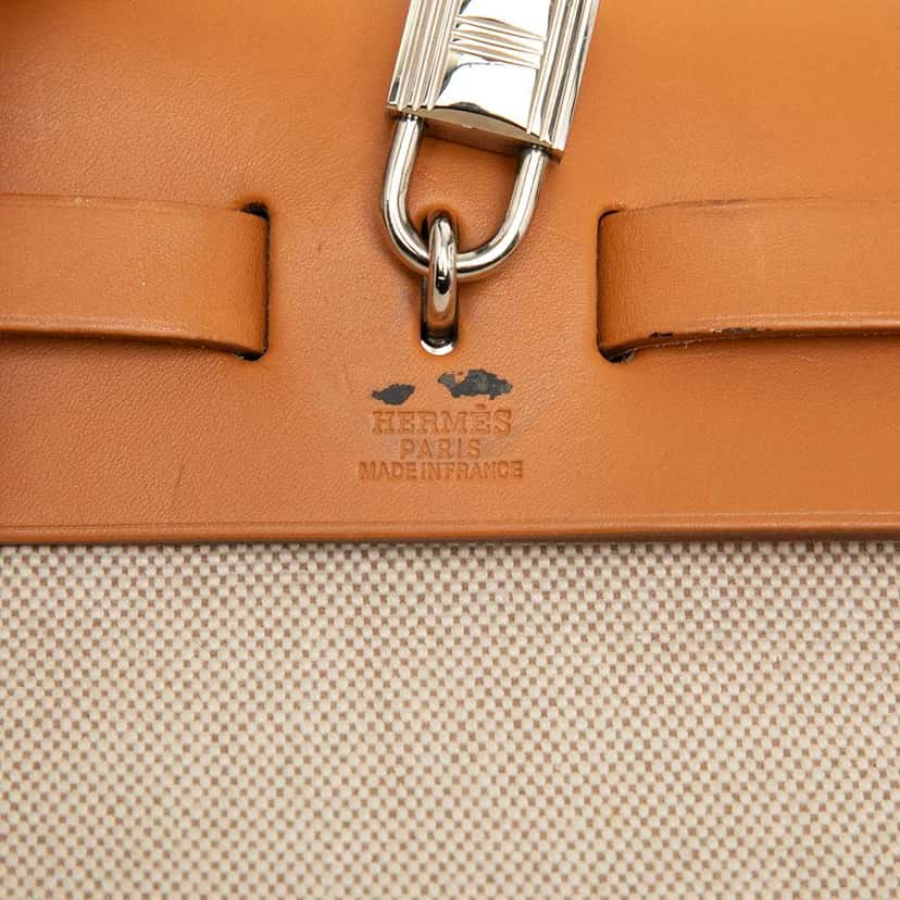 Hermès Toile Herbag PM Brown Canvas Good condition - Box View