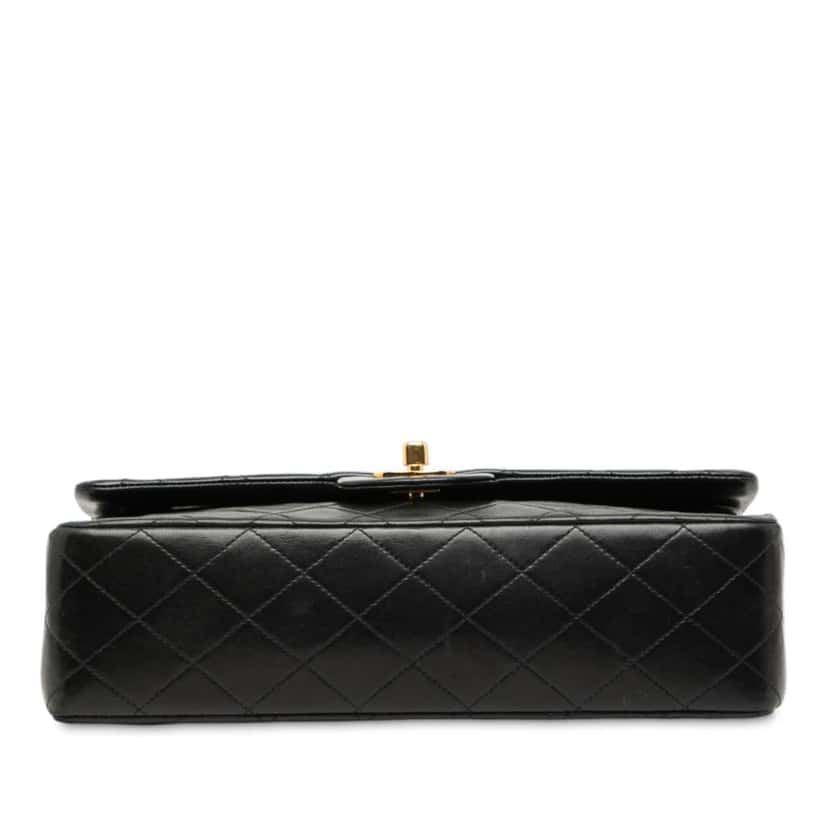 Chanel Medium Classic Lambskin Double Flap Black Leather Good condition - Inside View