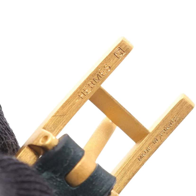 Hermès Epsom and Swift Behapi Double Tour Bracelet Blue Leather Good condition - Model View