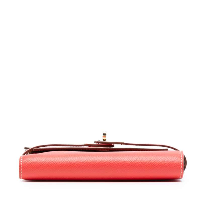 Hermès Epsom Kelly Depliant Wallet Red Leather Very good condition - Inside View