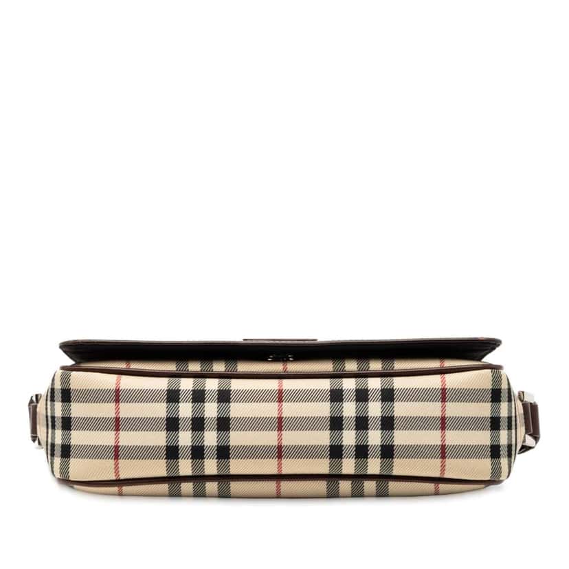 Burberry House Check Canvas Flap Crossbody Brown Canvas Good condition - Inside View