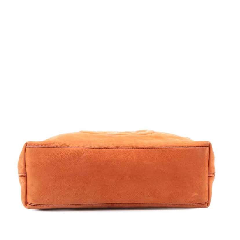 Gucci Medium Nubuck Leather Soho Chain Tote Orange Leather Good condition - Inside View