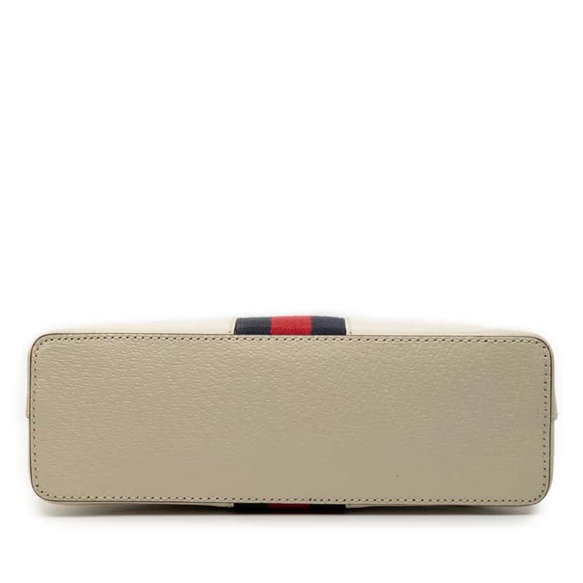 Gucci Small Calfskin Ophidia Dome Crossbody White Leather Good condition - Inside View