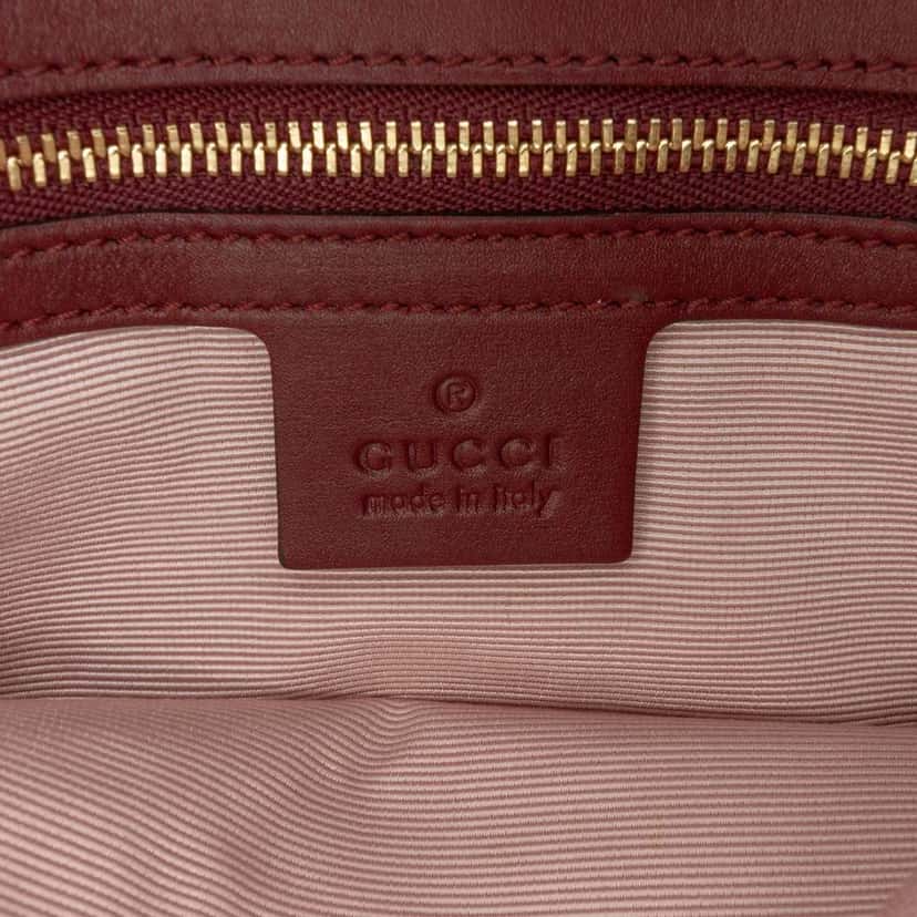 Gucci Large Leather Arli Shoulder Bag Red Leather Good condition - Box View