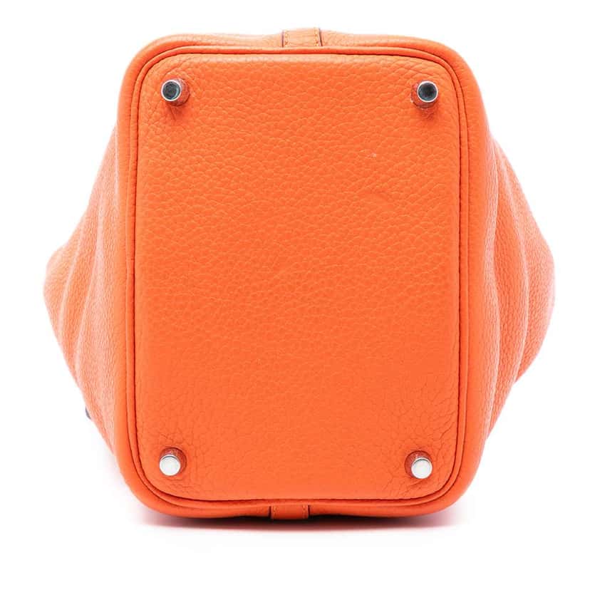 Hermès Clemence Picotin Lock 18 Orange Leather Good condition - Inside View