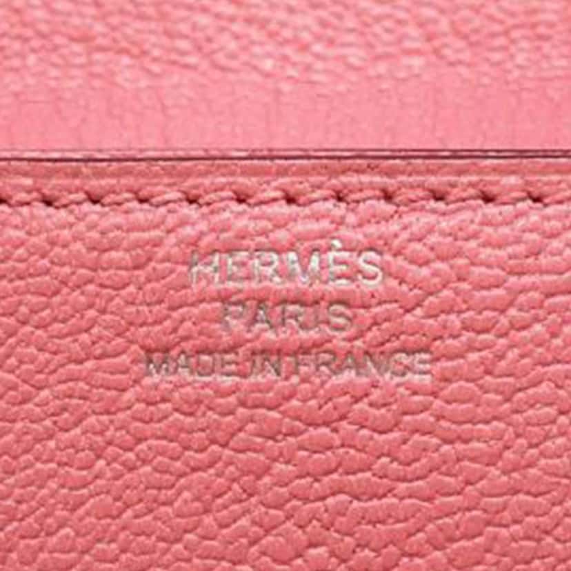 Hermès Chevre Mysore Clic 16 Wallet On Strap Pink Leather Good condition - Box View