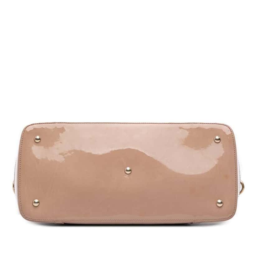 Gucci Large Microguccissima Patent Nice Dome Satchel Brown Leather Good condition - Inside View