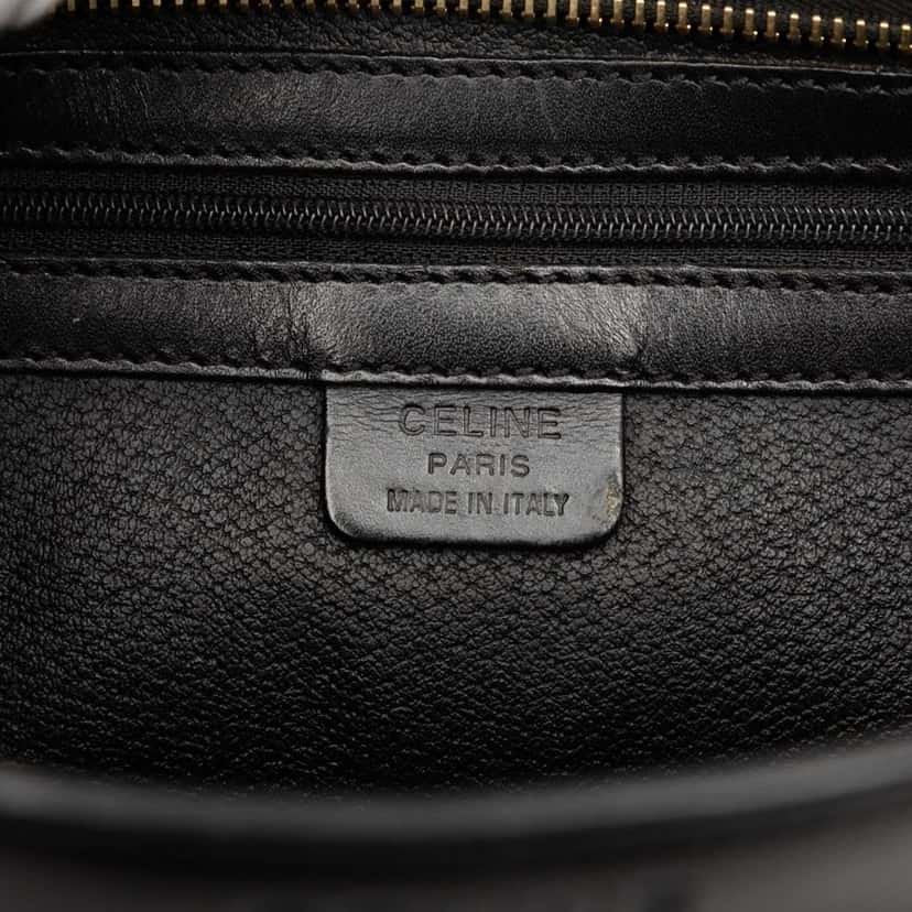 Celine Macadam Coated Canvas Handbag Black Canvas Good condition - Box View