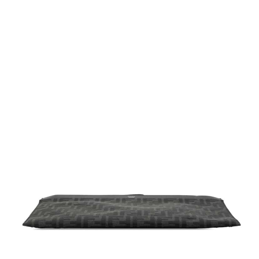 Fendi Large Zucca Canvas Flat Pouch Black Canvas Good condition - Inside View