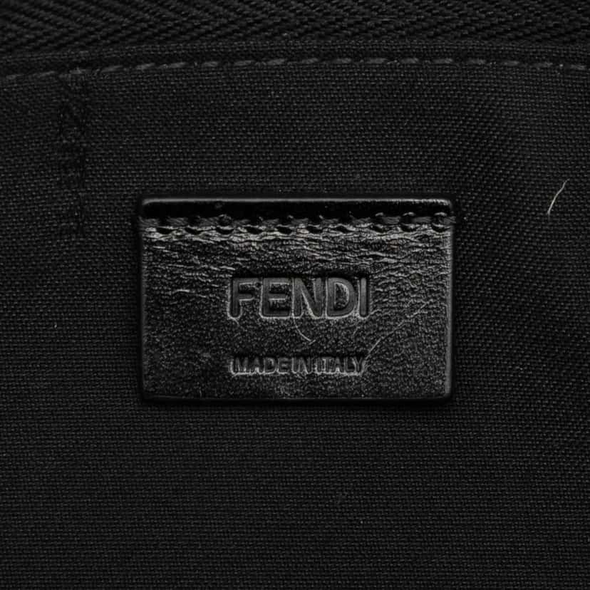 Fendi Large Zucca Canvas Flat Pouch Black Canvas Good condition - Box View