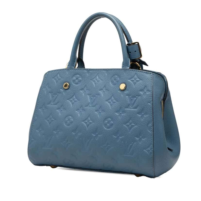 Louis Vuitton Monogram Empreinte Montaigne BB Blue Leather Good condition - Back View