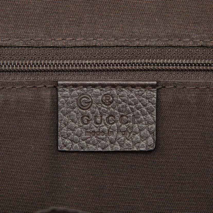 Gucci Medium GG Crystal Dome Satchel Brown Leather Good condition - Box View