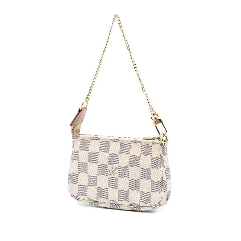 Louis Vuitton Damier Azur Mini Pochette Accessoires White Very good condition - Back View