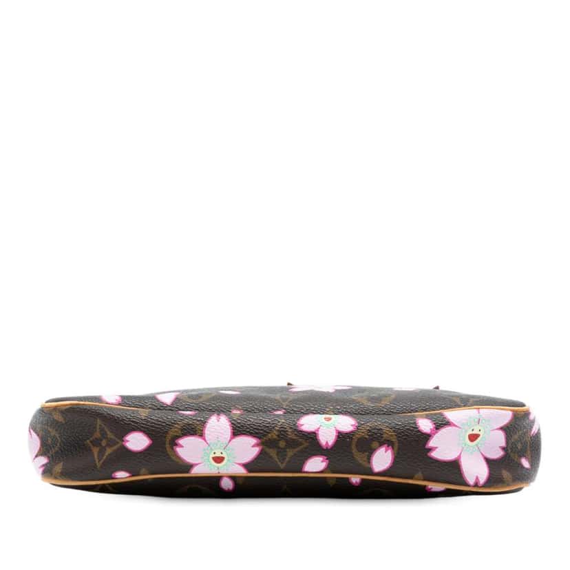 Louis Vuitton Takashi Murakami Monogram Cherry Blossom Pochette Accessoires Brown Good condition - Inside View