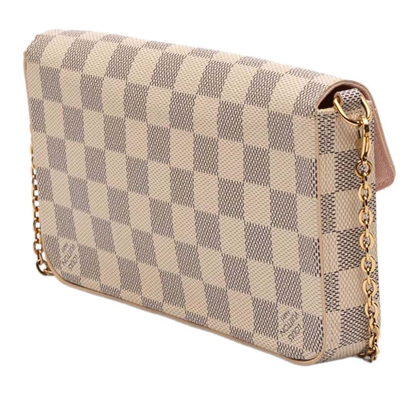 Louis Vuitton Damier Azur Pochette Felicie White Good condition - Back View