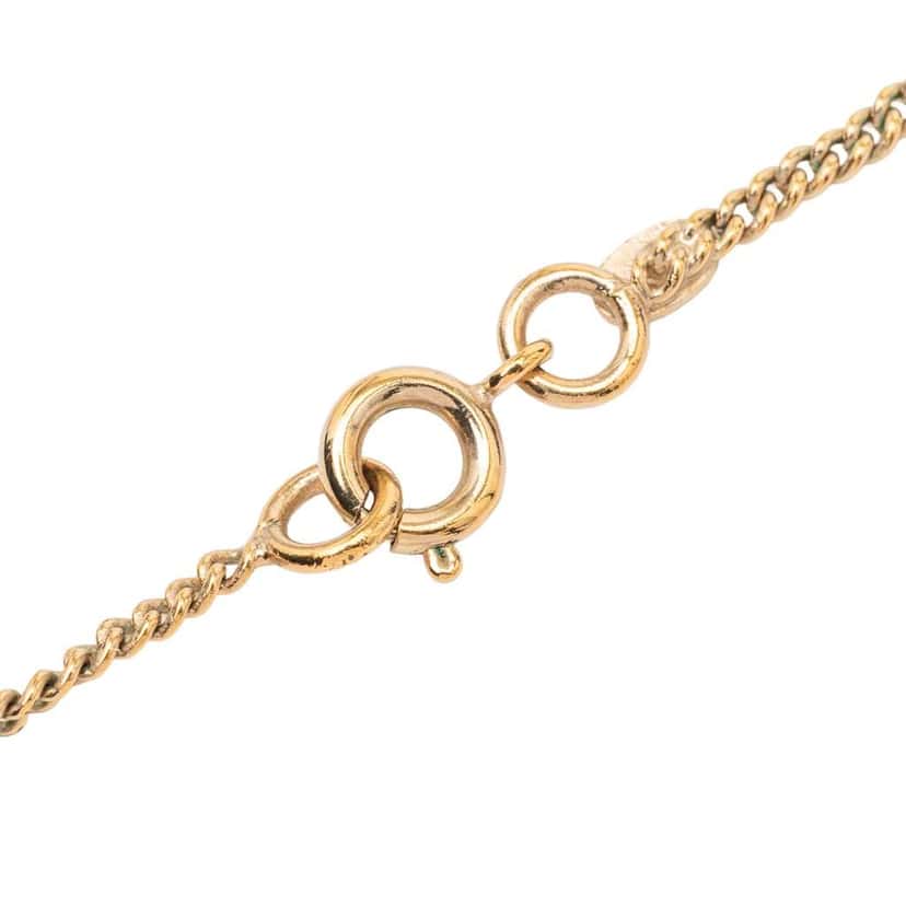 Chanel CC Gold Plated Enamel Pendant Necklace Gold Metal Good condition - Back View