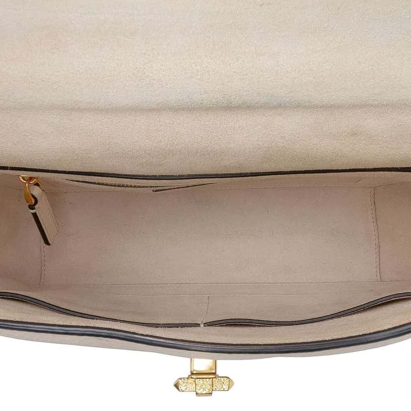 Valentino Large Grained Calfskin Roman Stud Satchel White Leather Very good condition - Model View