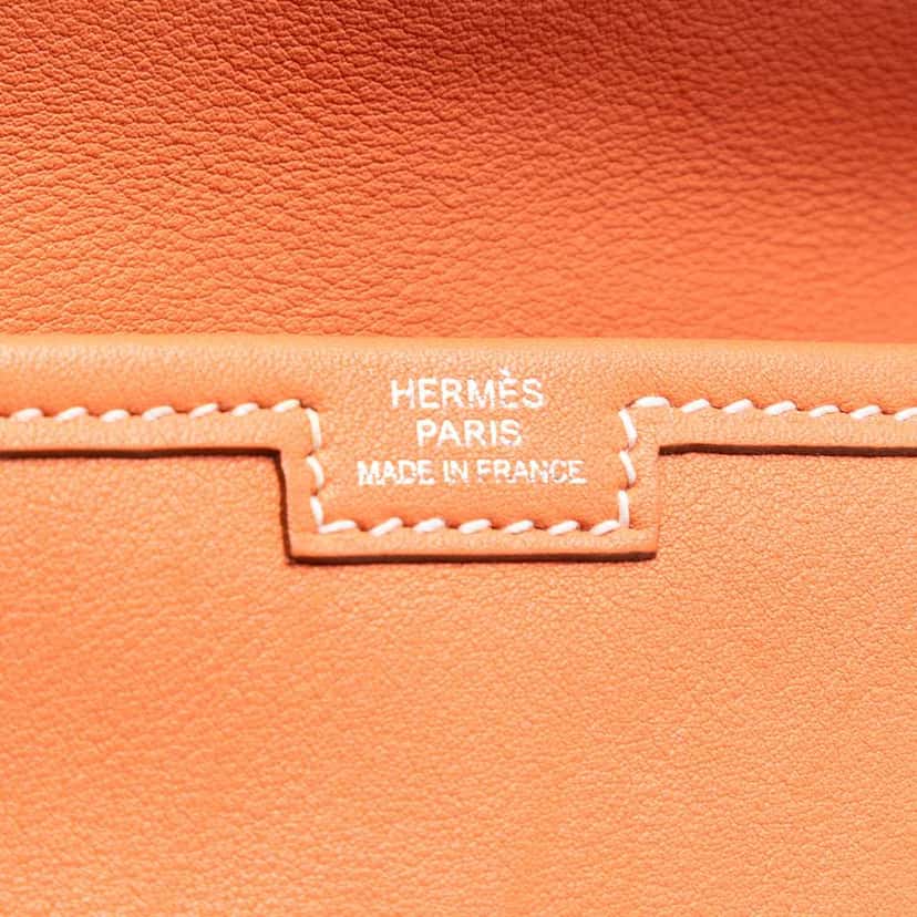 Hermès Swift Jige Duo Orange Leather Good condition - Box View