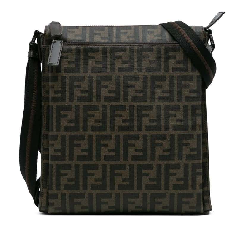 Fendi Zucca Coated Canvas Crossbody Brown Canvas Good condition - Front View
