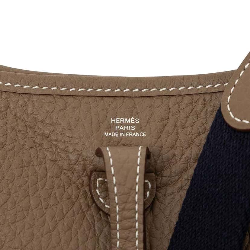 Hermès Clemence Evelyne TPM Brown Leather Good condition - Box View