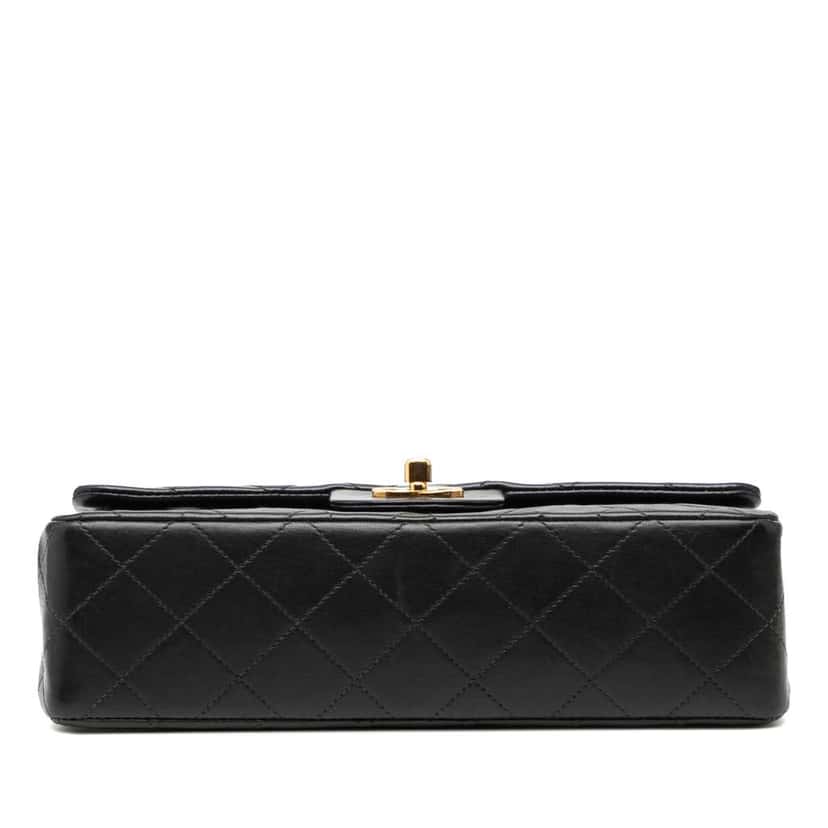 Chanel Small Classic Lambskin Double Flap Black Leather Good condition - Inside View