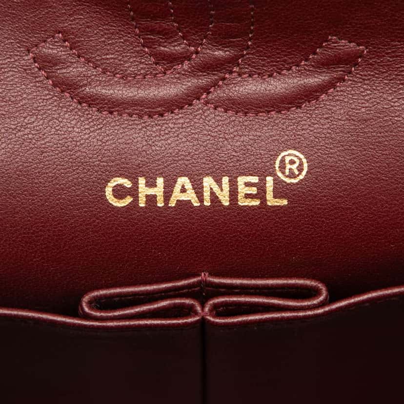 Chanel Small Classic Lambskin Double Flap Black Leather Good condition - Box View