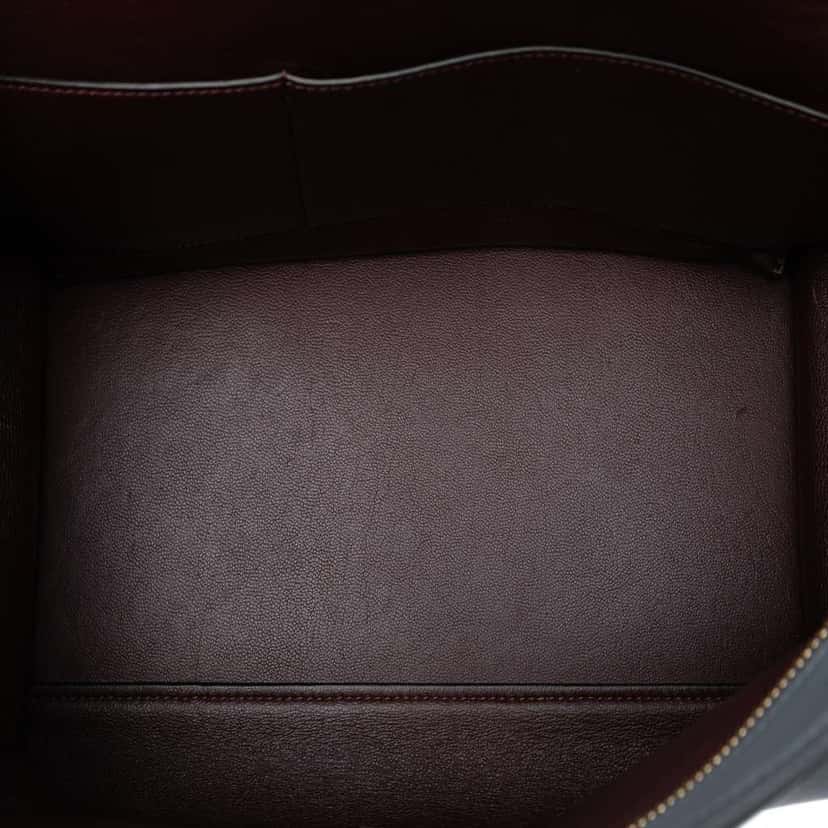 Celine Medium Tricolor Calfskin and Suede Trapeze Satchel Grey Leather Good condition - Model View