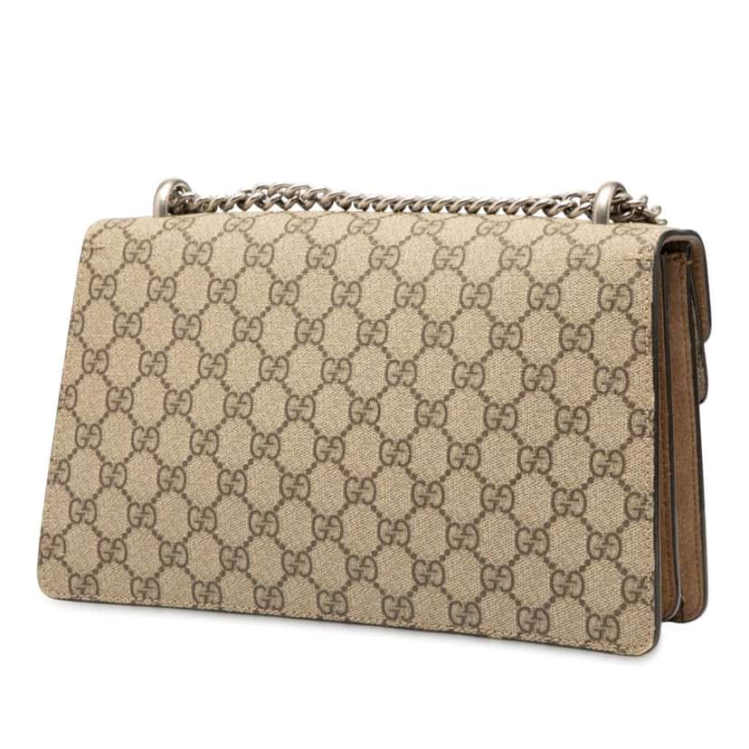 Gucci Medium GG Supreme Dionysus Shoulder Bag Brown Canvas Good condition - Back View
