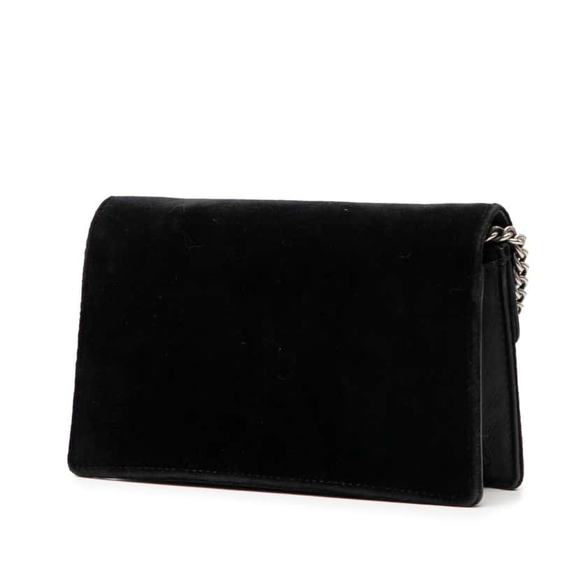 Gucci Mini Velvet Dionysus Crossbody Black Velvet Good condition - Back View