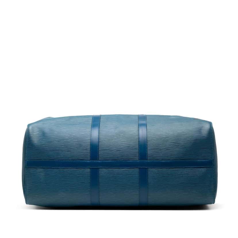 Louis Vuitton Epi Keepall 50 Blue Leather Fair condition - Inside View