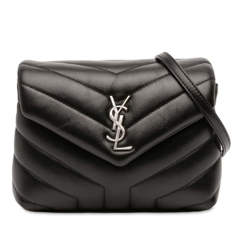 Saint Laurent Toy Leather Monogram LouLou Crossbody Black Leather Good condition - Front View