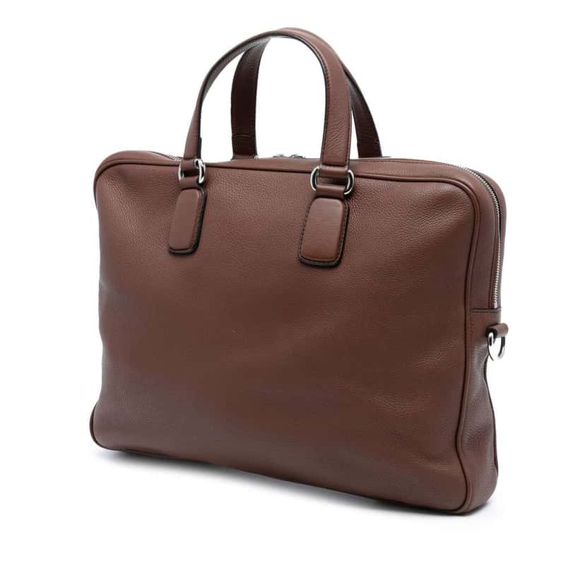 Gucci Leather Soho Briefcase Brown Leather Good condition - Back View