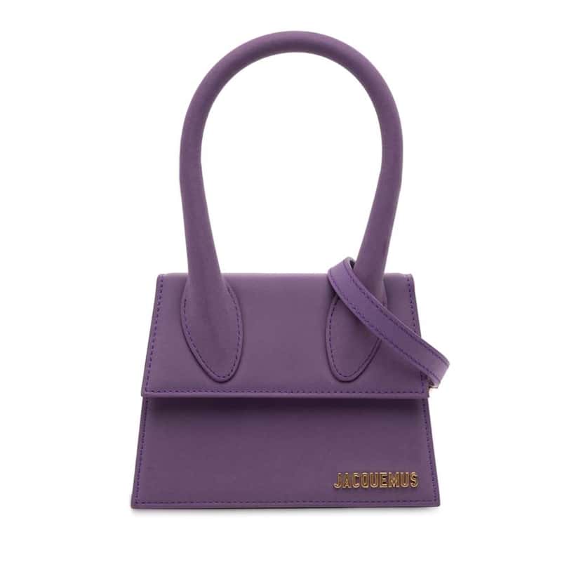 Jacquemus Leather Le Chiquito Moyen Purple Leather Good condition - Front View